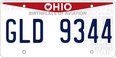 OH license plate GLD9344