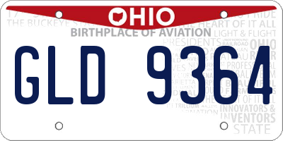 OH license plate GLD9364