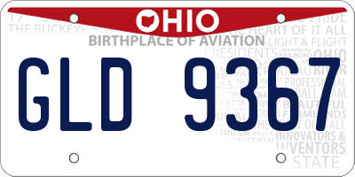 OH license plate GLD9367