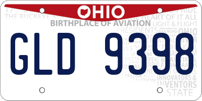 OH license plate GLD9398