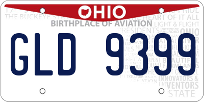 OH license plate GLD9399