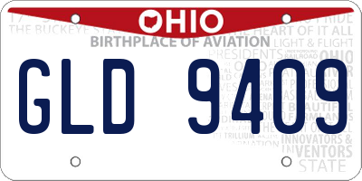 OH license plate GLD9409