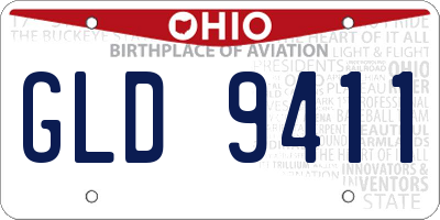 OH license plate GLD9411