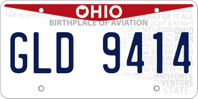 OH license plate GLD9414