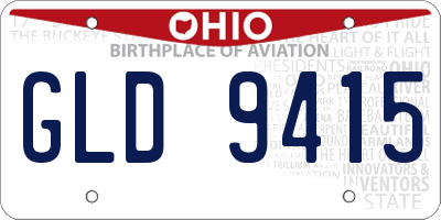 OH license plate GLD9415