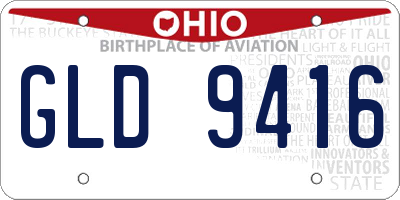 OH license plate GLD9416