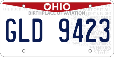 OH license plate GLD9423