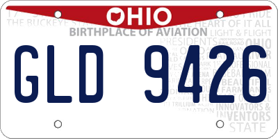OH license plate GLD9426