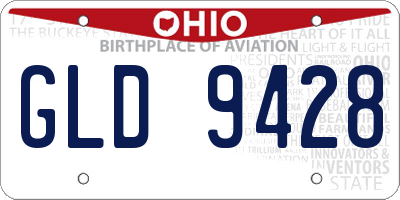 OH license plate GLD9428