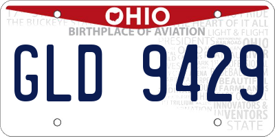 OH license plate GLD9429