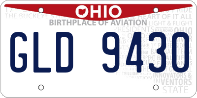 OH license plate GLD9430