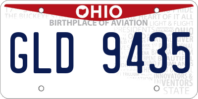 OH license plate GLD9435