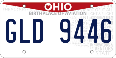 OH license plate GLD9446