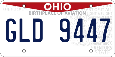 OH license plate GLD9447