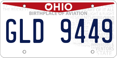 OH license plate GLD9449
