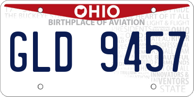 OH license plate GLD9457