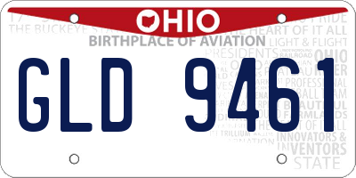 OH license plate GLD9461