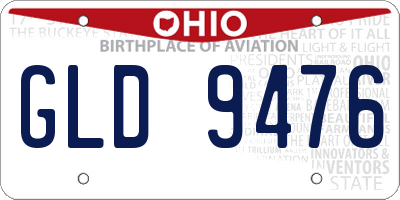 OH license plate GLD9476