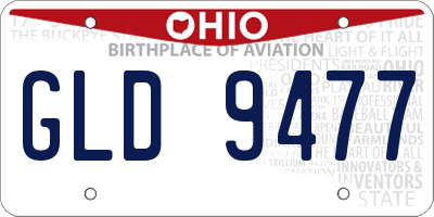 OH license plate GLD9477