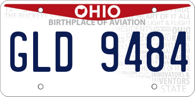 OH license plate GLD9484