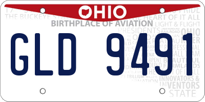 OH license plate GLD9491