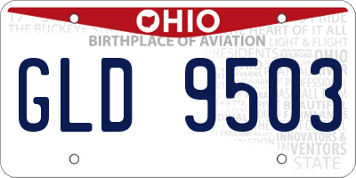 OH license plate GLD9503