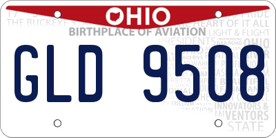 OH license plate GLD9508
