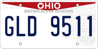 OH license plate GLD9511