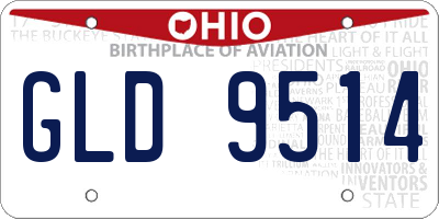 OH license plate GLD9514