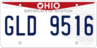 OH license plate GLD9516
