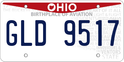 OH license plate GLD9517