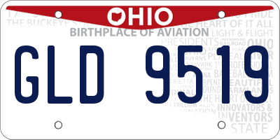 OH license plate GLD9519