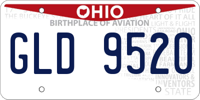 OH license plate GLD9520