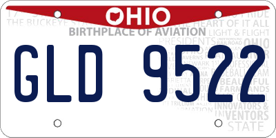 OH license plate GLD9522