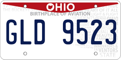 OH license plate GLD9523