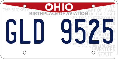 OH license plate GLD9525