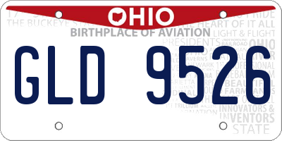 OH license plate GLD9526