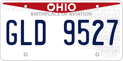 OH license plate GLD9527