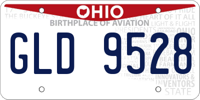 OH license plate GLD9528