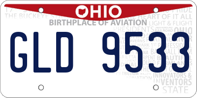 OH license plate GLD9533