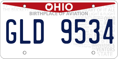 OH license plate GLD9534