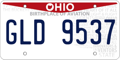 OH license plate GLD9537