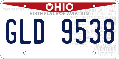 OH license plate GLD9538