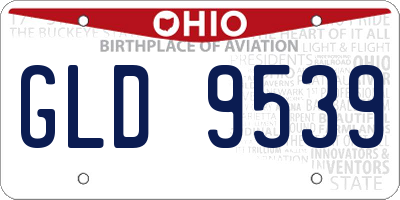 OH license plate GLD9539