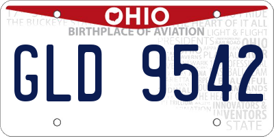 OH license plate GLD9542