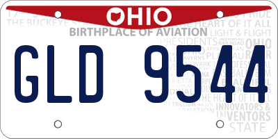OH license plate GLD9544