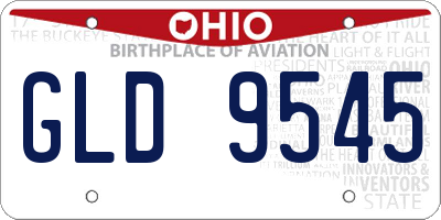 OH license plate GLD9545