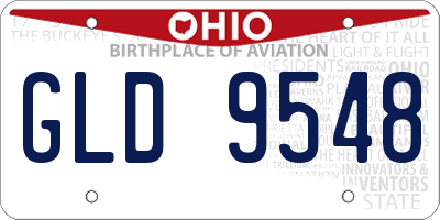 OH license plate GLD9548