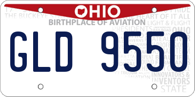 OH license plate GLD9550
