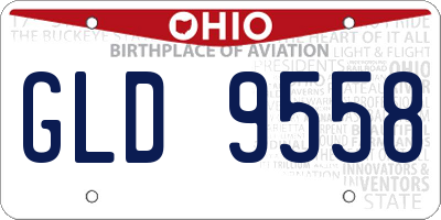 OH license plate GLD9558